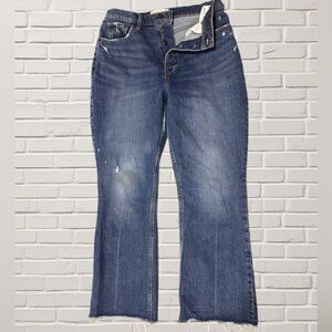 Abercrombie & Fitch Curve Love Kick Flare Jeans 28 6S Ultra High Rise Button Fly
